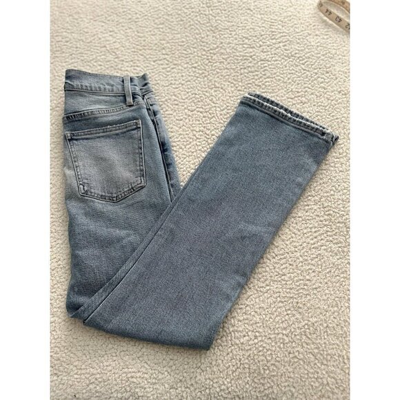 Pistola High Rise Straight Ankle Leg Vintage Denim Exposed Button Fly Size 26 - Picture 5 of 11